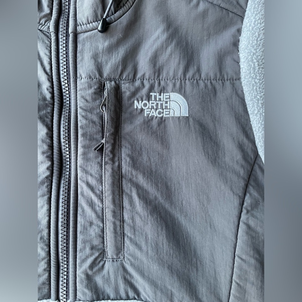 The North Face Hooded Polartec Fleece Jacket Coat Womens SMALL Grey Gray - Picture 4 of 16